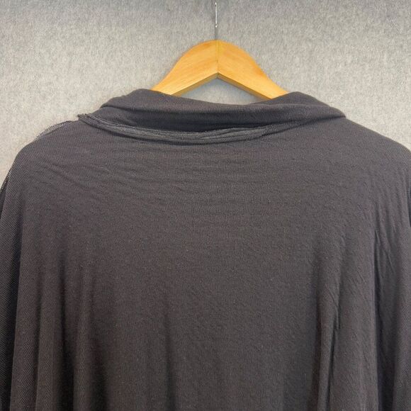 Alembika Women's Size Small Black Button Front Cardigan Jacket Lagenlook Drape‎ - Picture 10 of 12